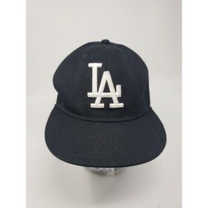 La Dodgers Hat Mens Fitted New Era 7-1/4 Black Los Angeles 59fifty Baseball